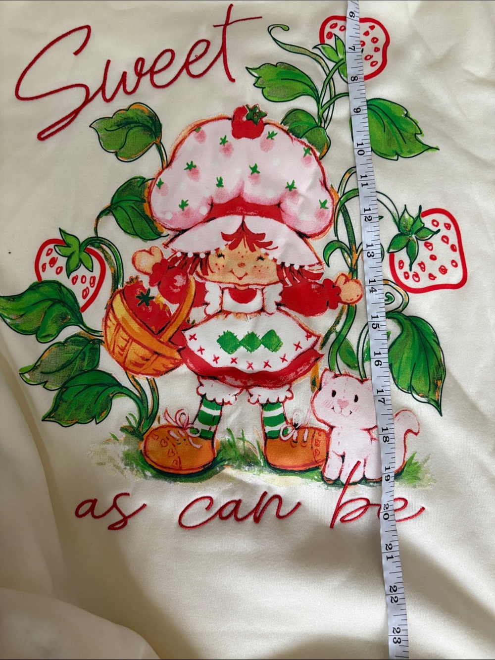 Strawberry-Print Pajama Set - Cream & Red NWOT - Picture 5 of 10